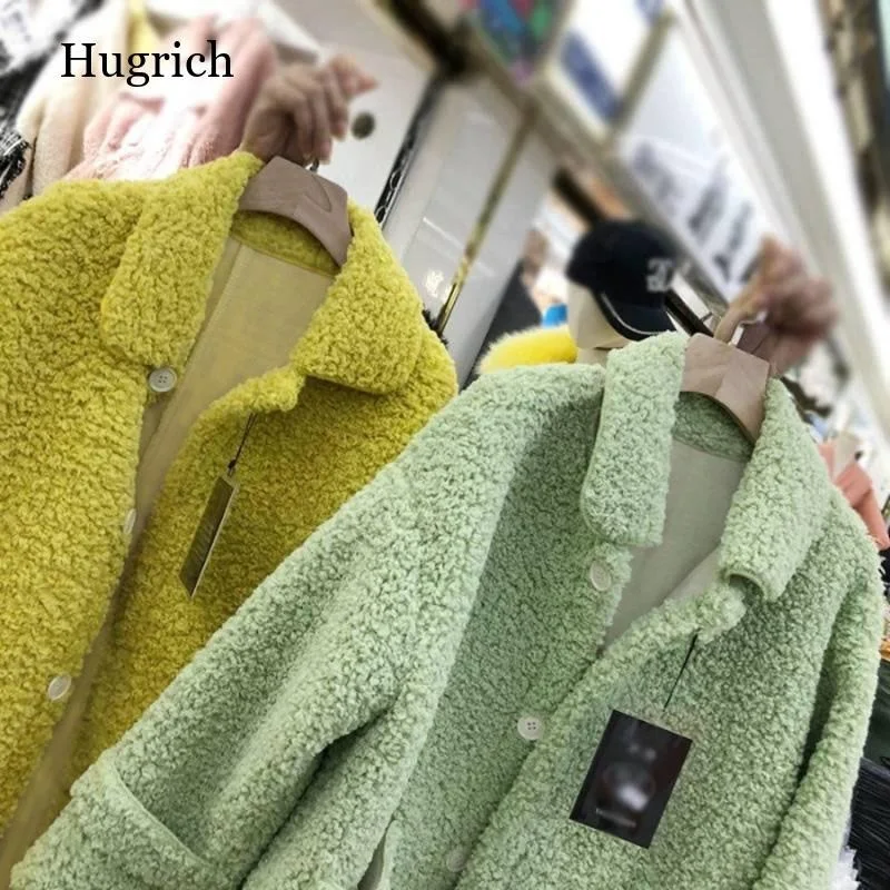 Imitation Lamb Down Jacket Women Coat Fur Coat Winter 2022 Hanbok Women's Winter Coat Woman Made Fur Coat Oversized Fluffy Coat