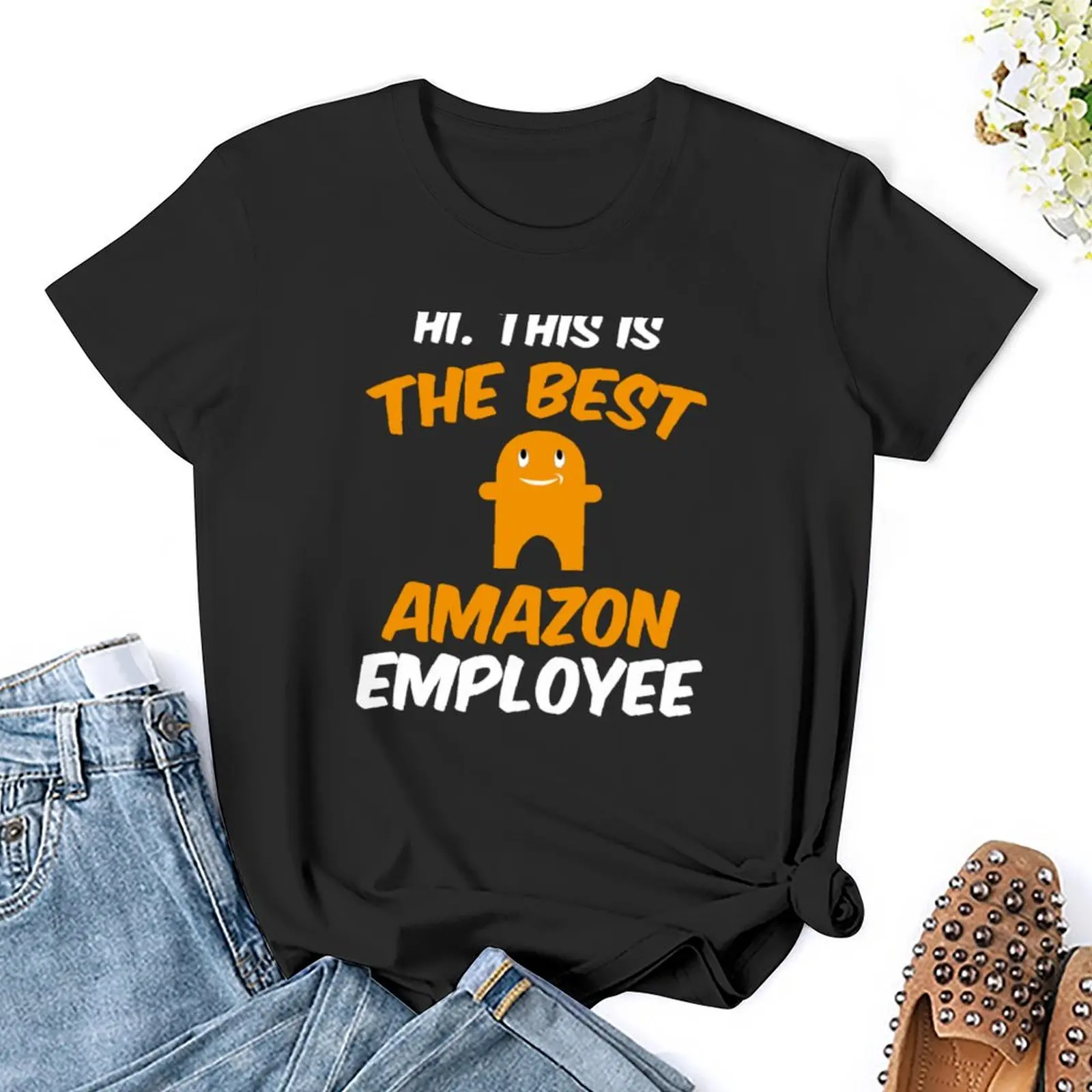 Забавная женская футболка с рисунком сотрудника amazon