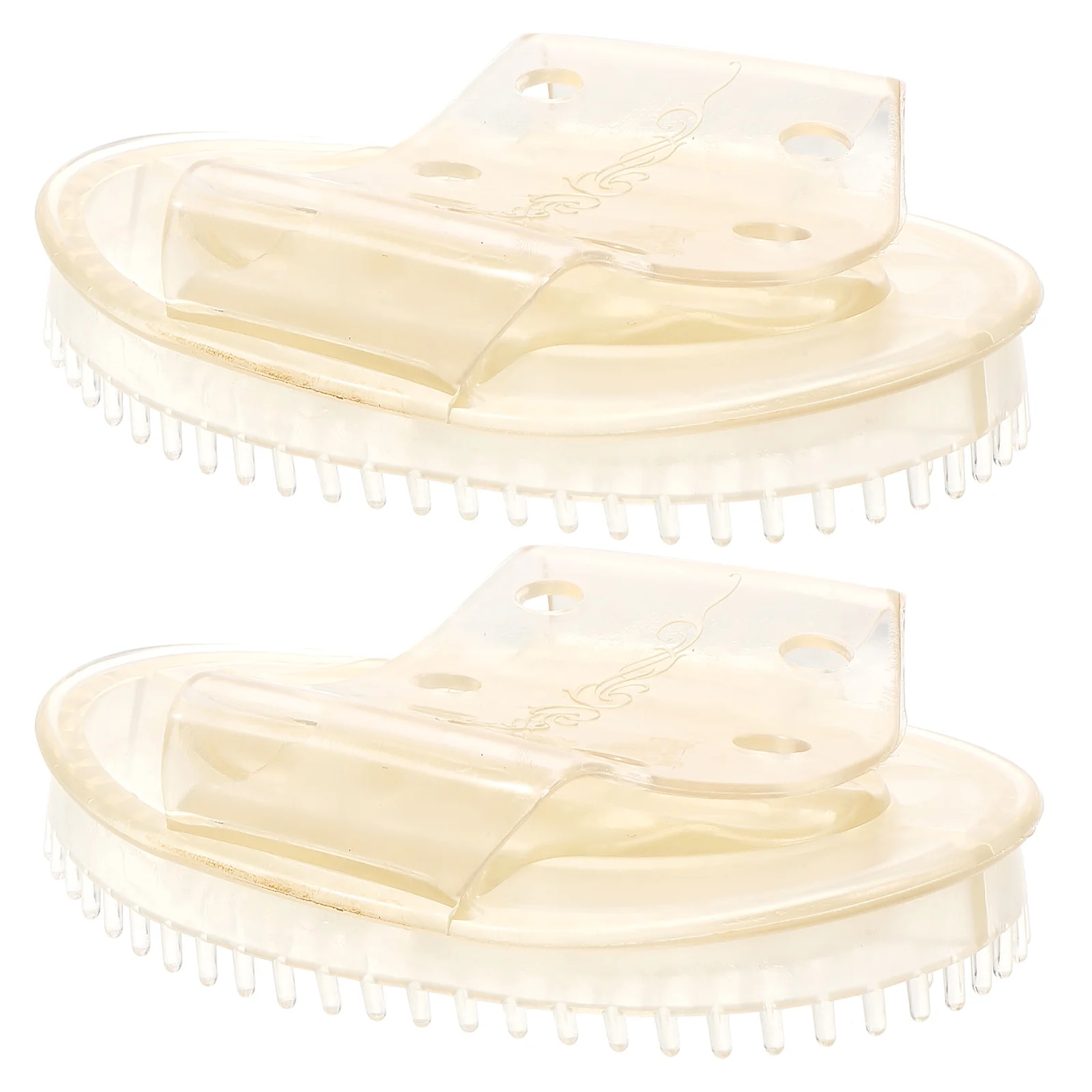 

2 Pcs Scalp Massager Plastic Ball Brush Leg Head Massagers Soft Rubber Handheld Foot Tool