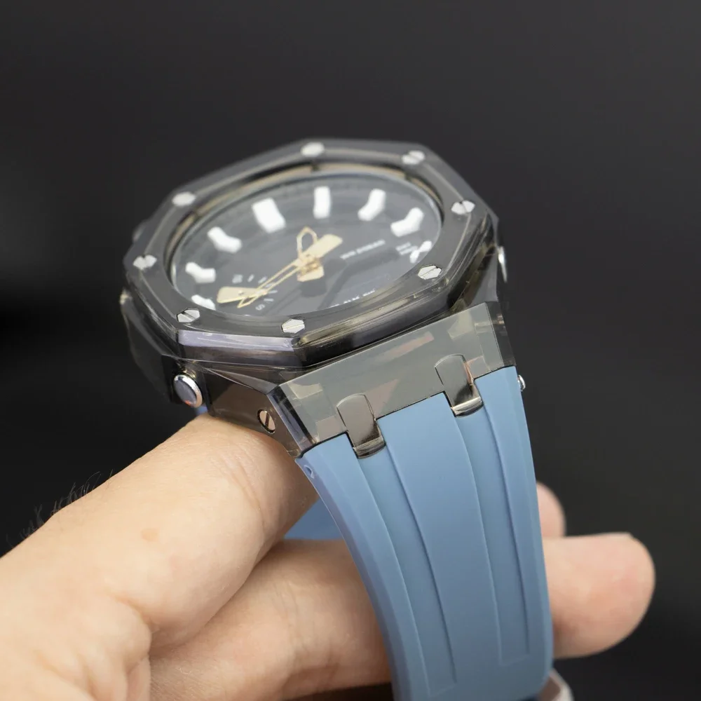 Прозрачный мод для Casioak GA2100 GAB2100 силиконовый спортивный ремешок модификация