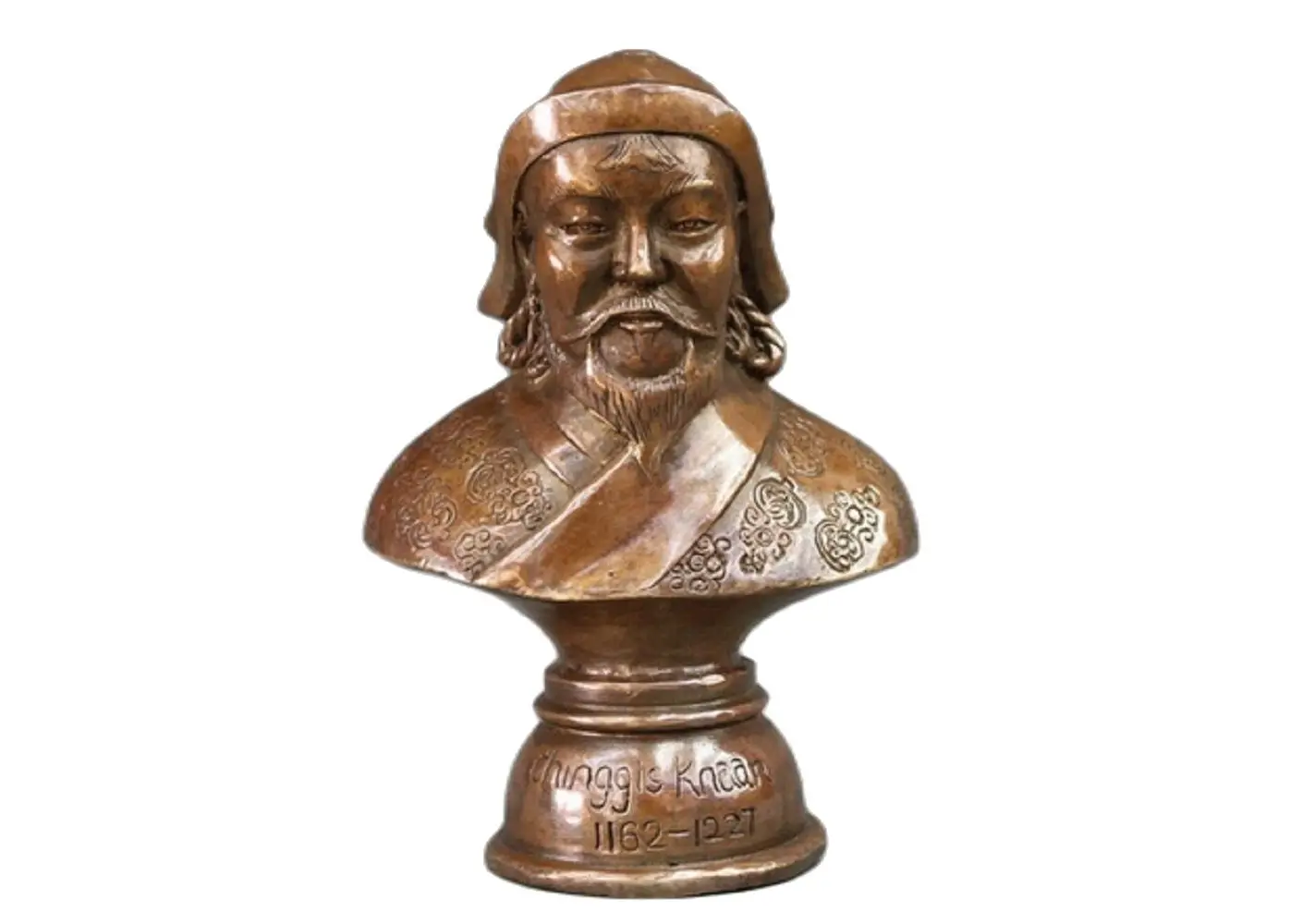 

15 см, оптовая продажа с завода, Китай, Классическая медная статуя Kublai Khan, Империя династии юаней