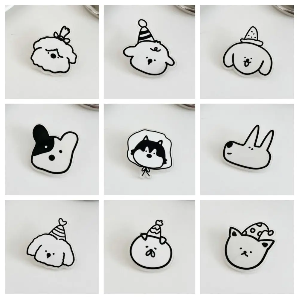 Модная акриловая заколка для собак Shih Tzu милая штифтовая Dobermann Maltese украшение