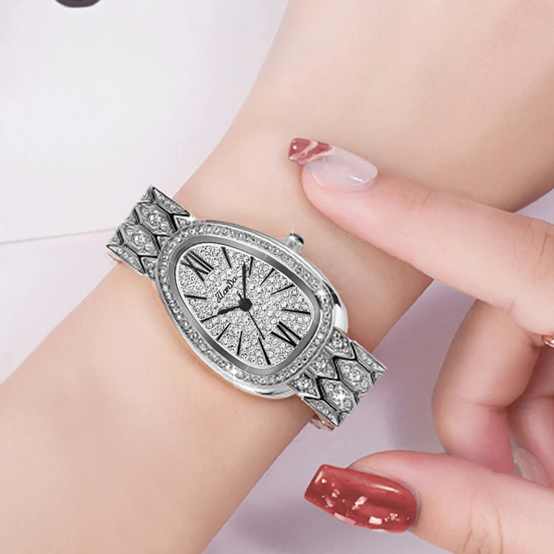 JLANDA 2023 Fashion Ladies Watches With Diamond Elegance Luxury Stainless Steel Strap Waterproof Quartz Watch Relogio Feminino