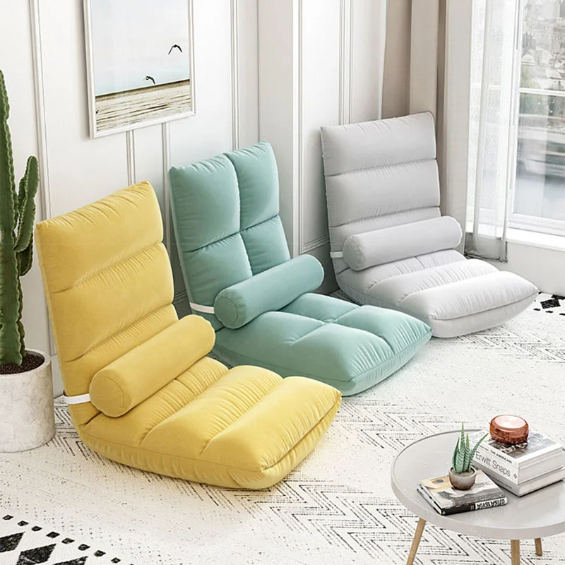 

Lazy sofa simple comfortable bedroom floor chair movable tatami balcony leisure backrest folding sofa living room furniture HY