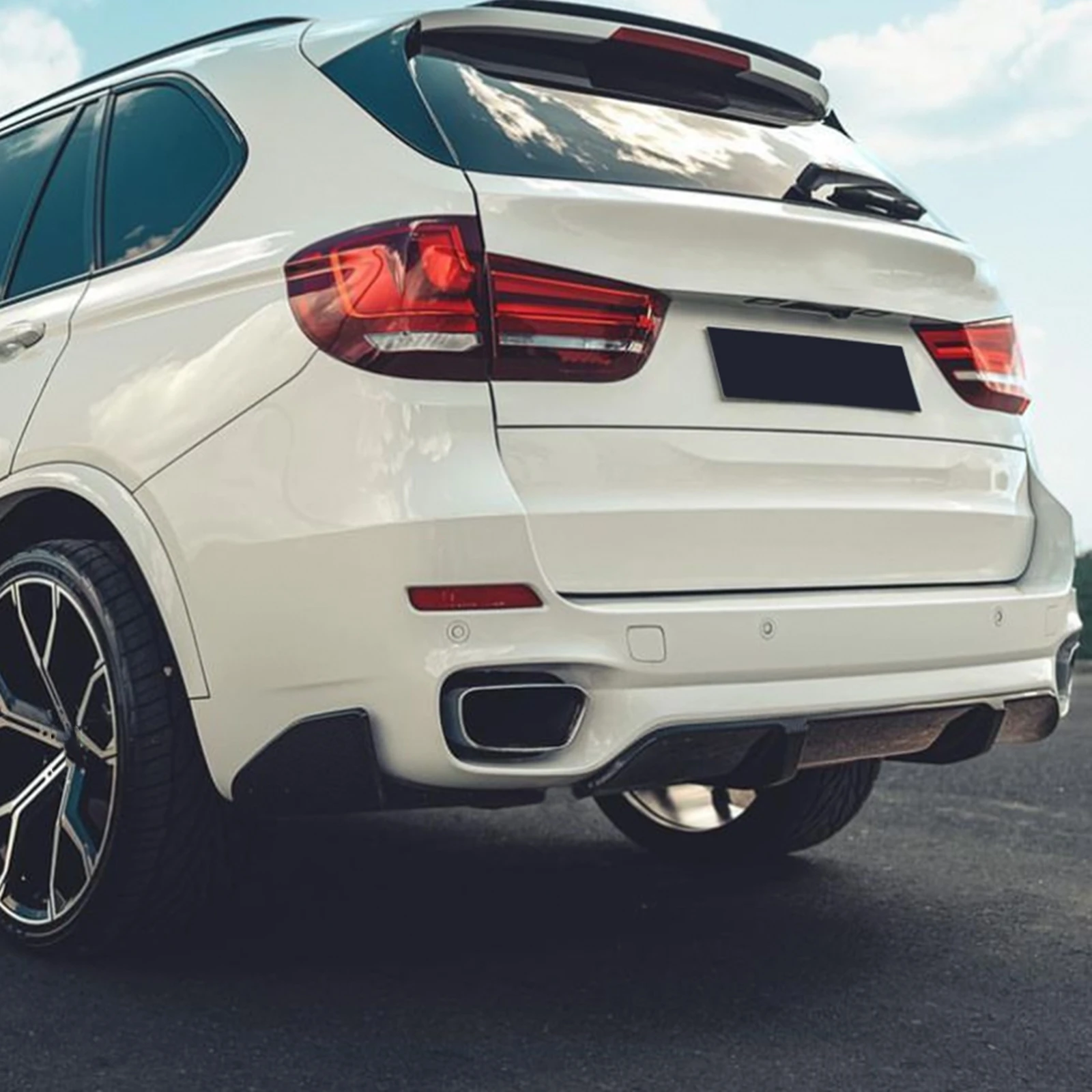 Для BMW X5 F15 M Sport 2014 2015 2016 2017 2018 Углеродное волокно/глянцевый черный задний бампер