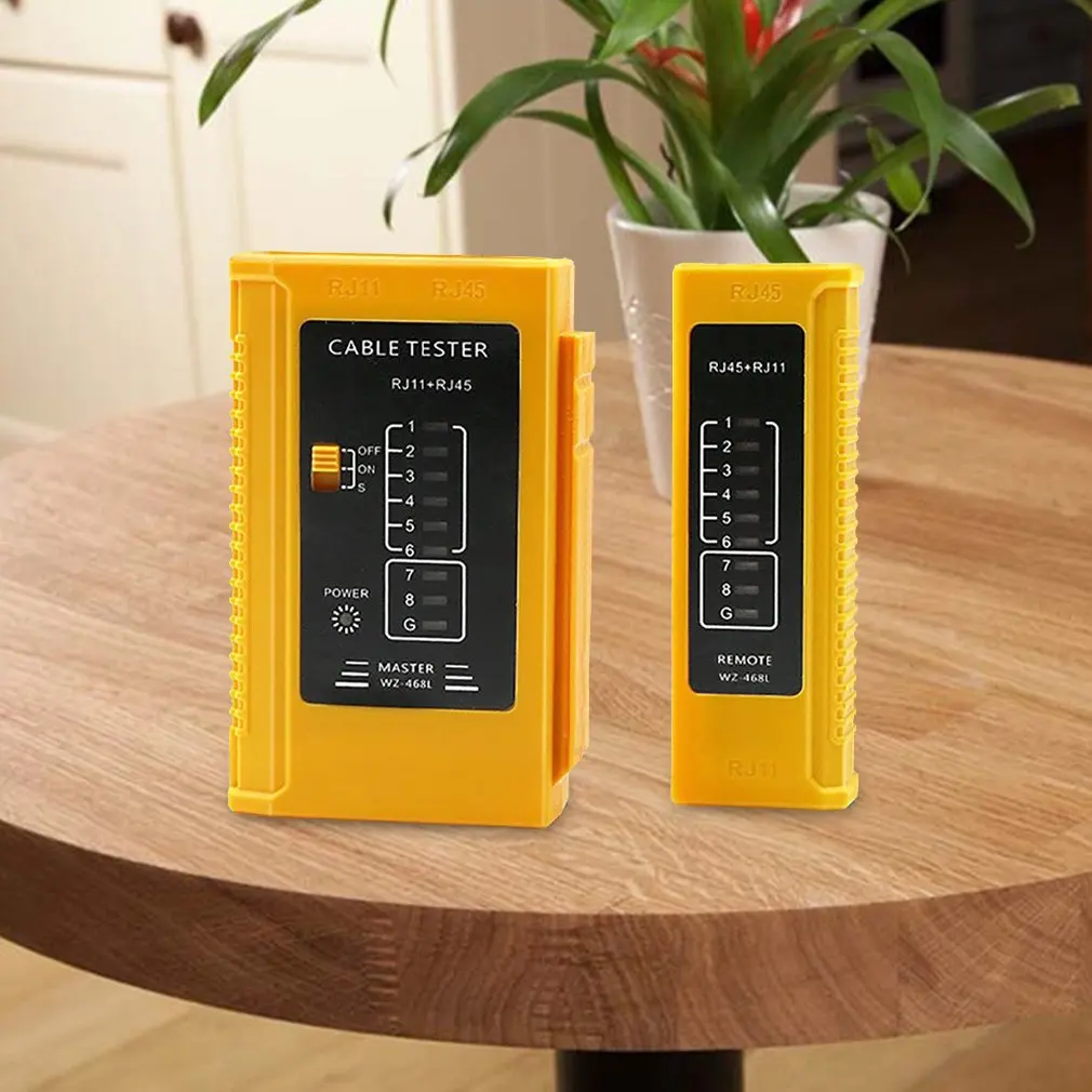 

Устройство для диагностики кабеля, портативный тестер для сетевых кабелей RJ45 RJ11