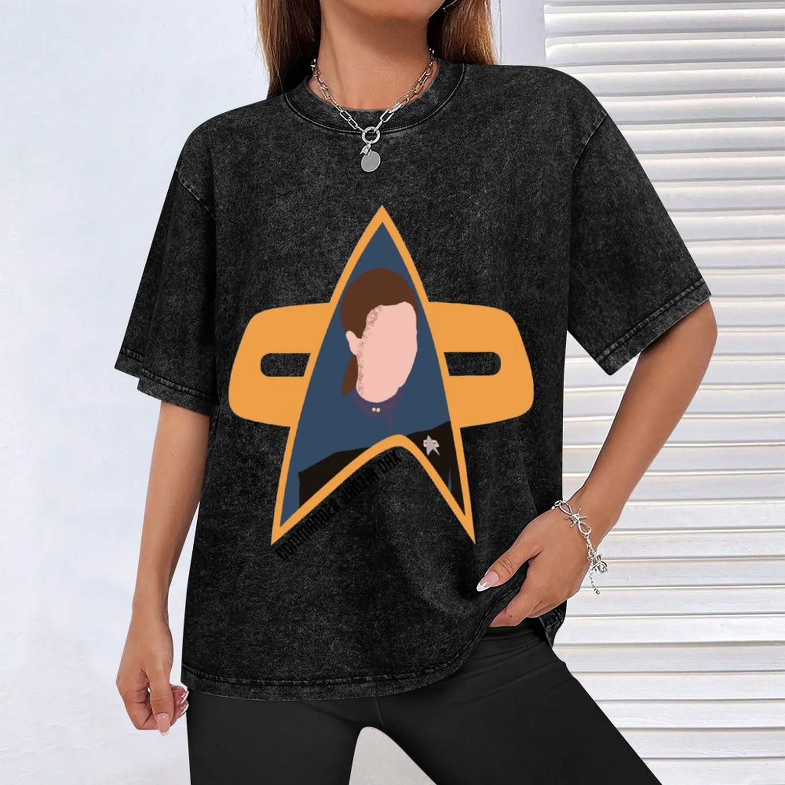 Футболка Commander Jadzia Dax - Star Trek DS9 винтажная футболка с рисунком аниме хлопковые