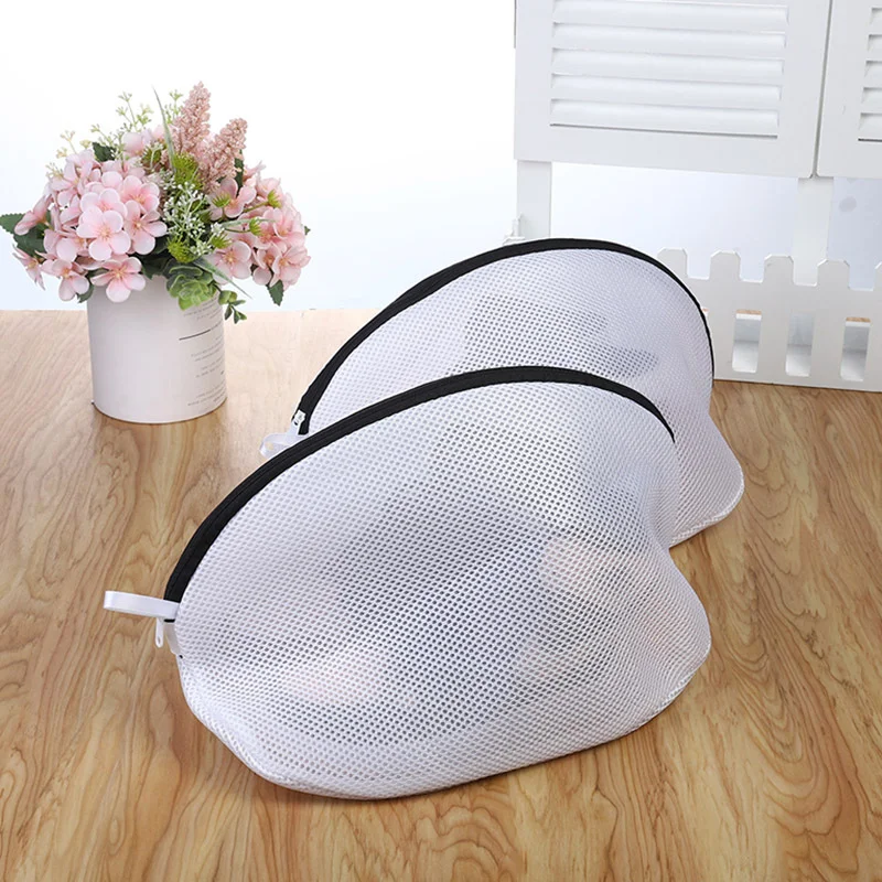 Mesh Laundry Bag Washing Machine Shoes Bag with Zips Travel Shoe Storage Bags Protective Clothes Storage Box Organizer Bags
