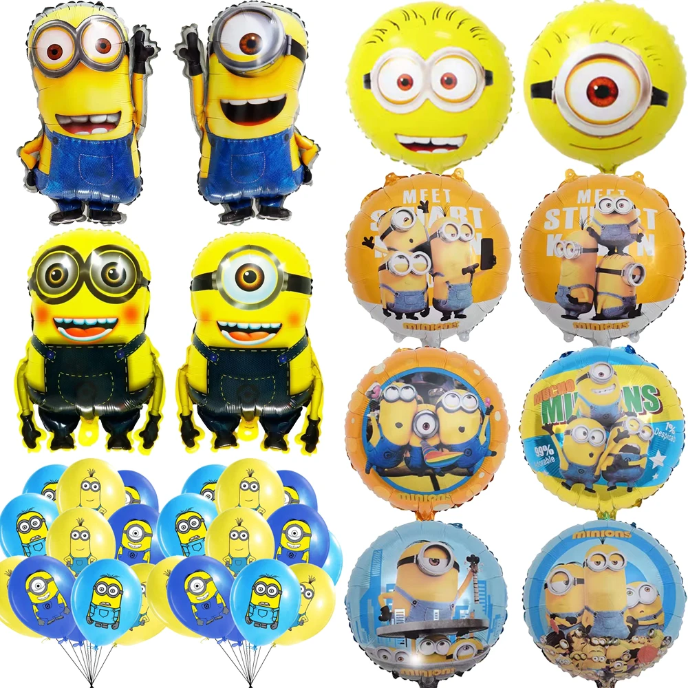 

Cartoon Little Yellow Man Birthday Party Decoration Cartoon Helium Latex Balloons Set Baby Shower Party Supplies Kids Toy Gifts