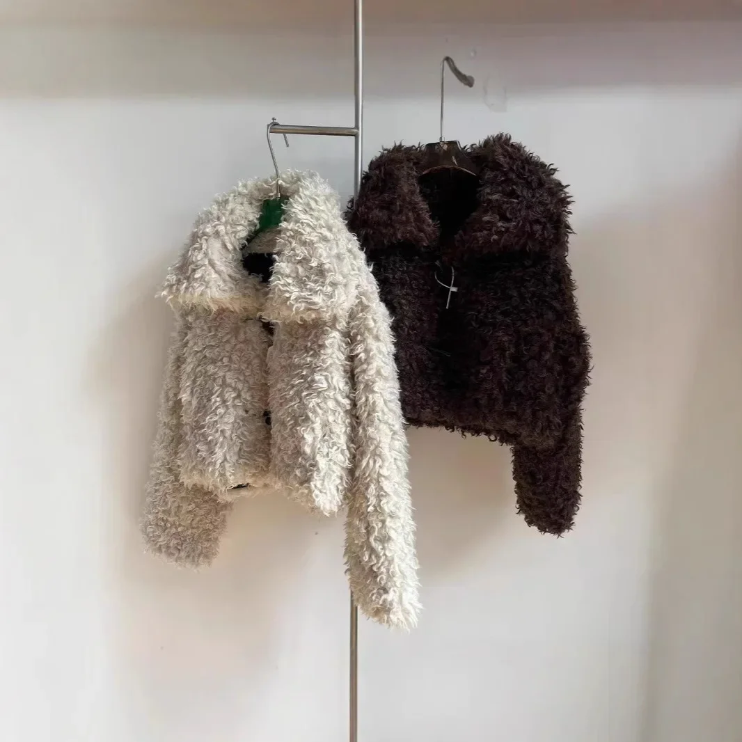 Новинка 2024 осенне-зимняя женская плюшевая куртка с капюшоном мягкий и ленивый