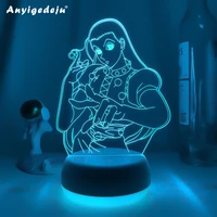 acrylic led night light anime hunter x hunter bedroom decor light for kid child birthday gift hxh illumi zoldyck figure 3d lamp
