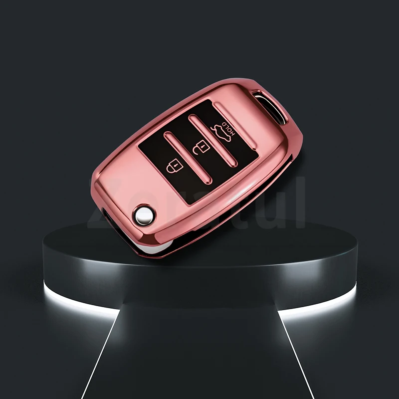 

Складной чехол для ключей из ТПУ для автомобиля, держатель для Kia Rio QL Sportage Ceed Cerato Sorento K2 K3 K4 K5, защитная пленка для ключей