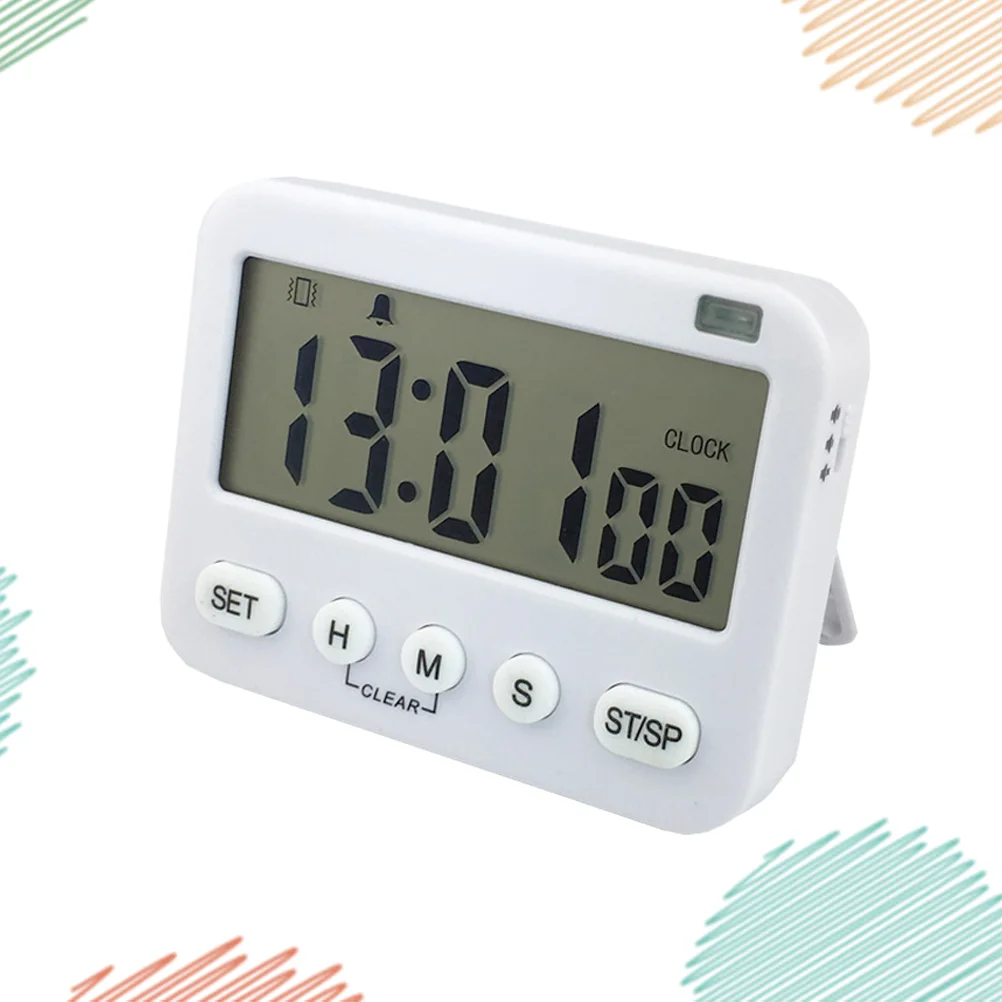 

1pc Timer Clock Mute Vibration Display Practical Timer Timekeeper Timing Reminder Clock for Home