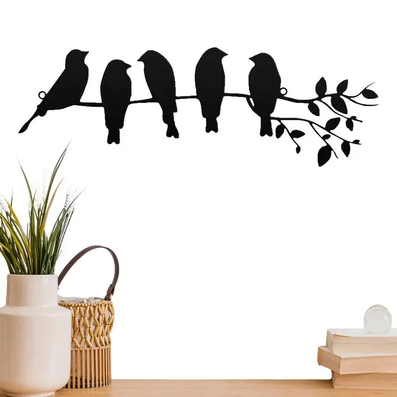 

Metal Bird Wall Art Metal Sculpture Birds Yard Art Wall Hanging Metal Bird Silhouette For Indoor Outdoor Home Garden Decor