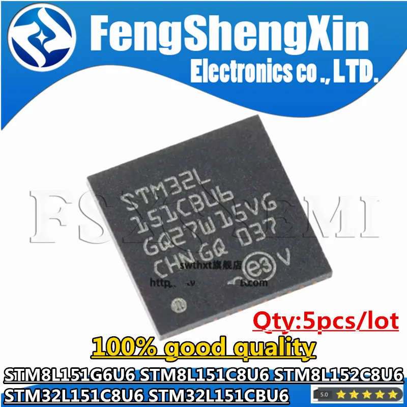 5 шт. чипы STM8L151G6U6 STM8L151C8U6 STM8L152C8U6 STM32L151C8U6 STM32L151CBU6 QFN