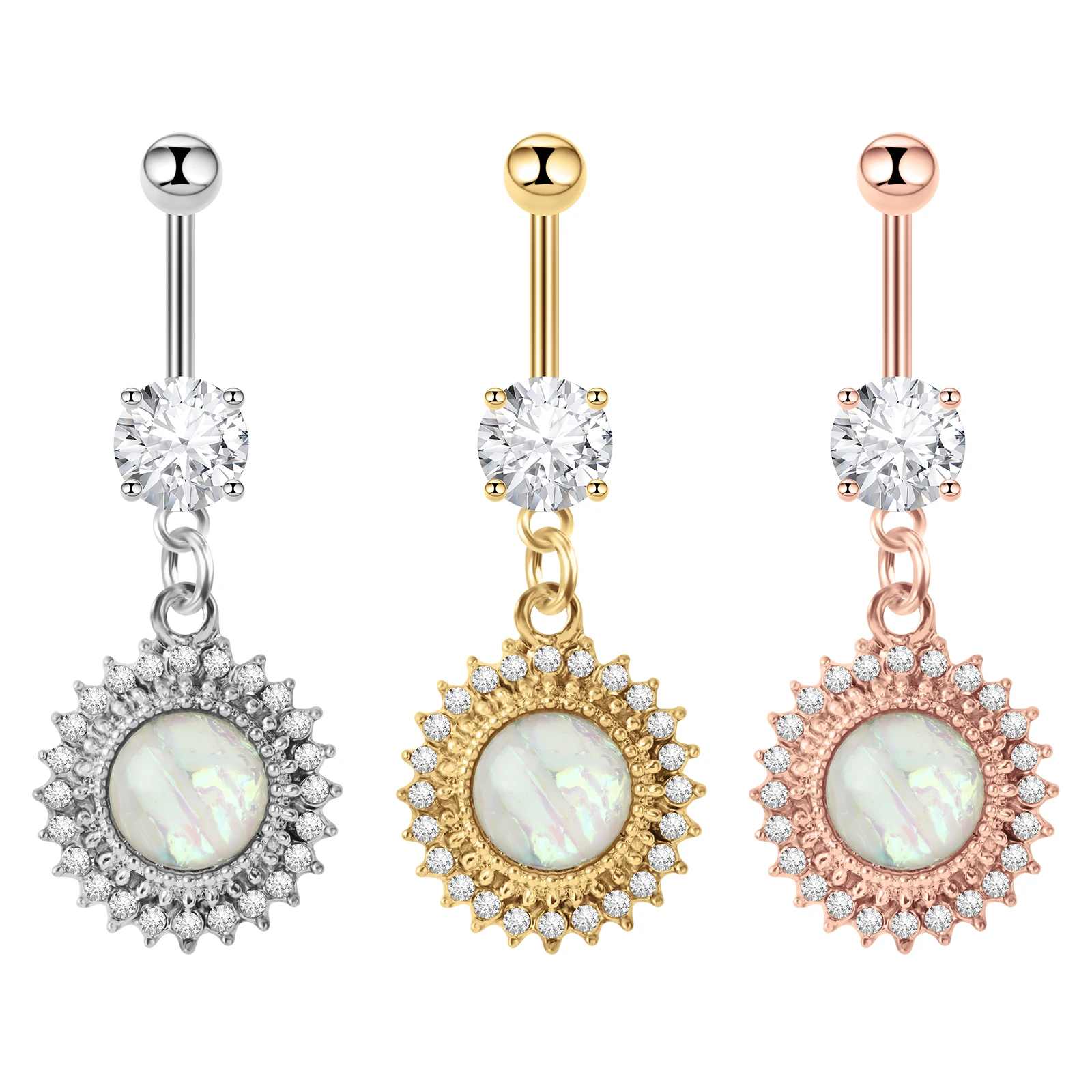 Новые пикантные круглые пуговицы с цирконом из Европы и Америки, креативная пуговица для пупки Aubao, кольцо для пупки