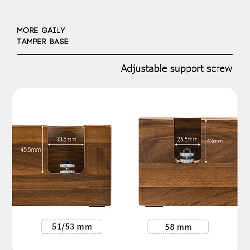 Держатель для темпера кофе подставка из ореховой древесины коврик эспрессо