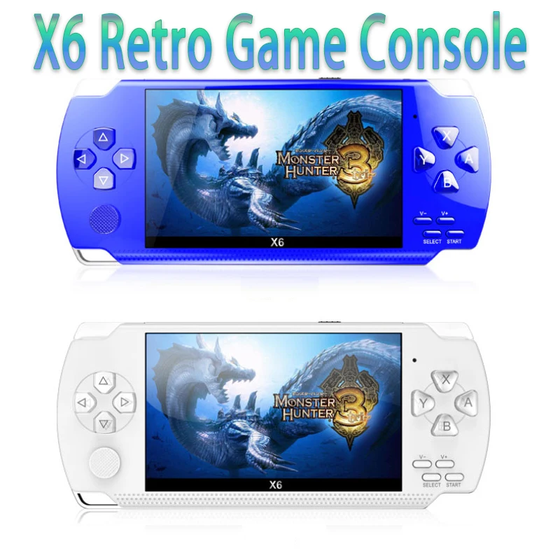 

Игровая мини-консоль X6, 4,0 дюйма, с беспроводным игровым контроллером, 1500 + HD