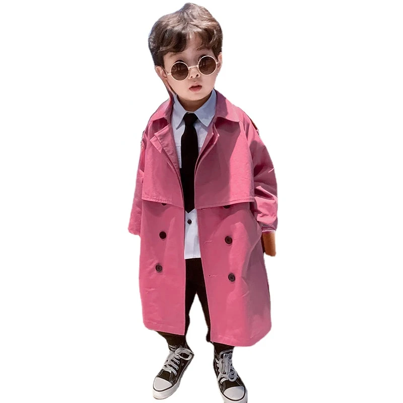 

Fashion Baby Girl Boy Trench Toddler Teen Child Windbreak Jacket Long Autumn Spring Child Dust Coat Baby Outwear Clothes 3-14Y