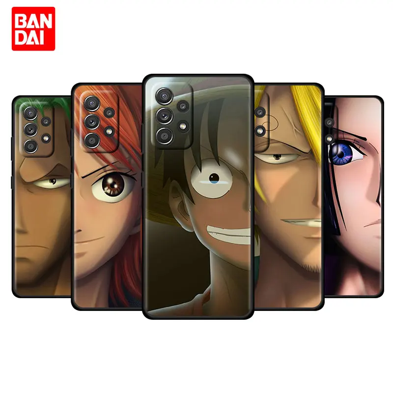 

One Piece Zoro Luffy Case for Samsung Galaxy A03 A13 A31 A50 A51 A52 A70 A71 A32 Note 20 Ultra 5G Cover Soft Black Silicone Capa