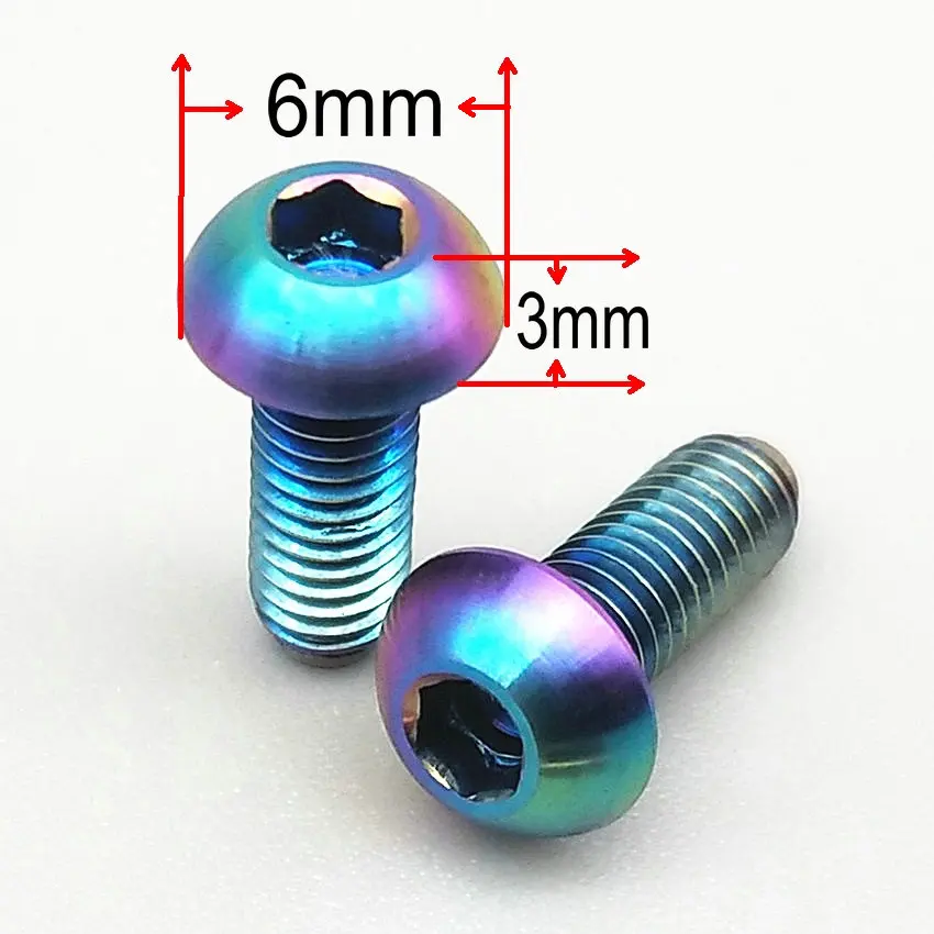 

Винты Ti Bolt SHIMANO XTR для верховой езды, модифицированные, M3x8/10/15 мм, крепежные, шестигранные, титановые, 2 шт.