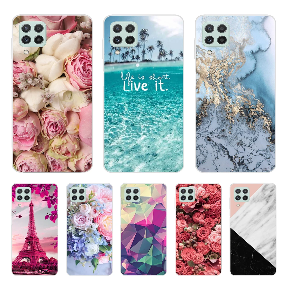 Cute Cartoon For Samsung Galaxy A22 4G Case Silicone Soft TPU Fundas Back Cover For Samsung A22 A 22 5G Phone Cases Coque Bumper