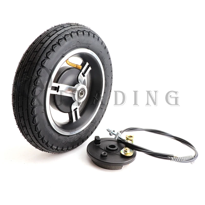 10x2.125 Drum Brake Wheel For Electric Kickscooter 10 Inch Pneumatic Wheel With Drum Brake For Electric High-way Scooter