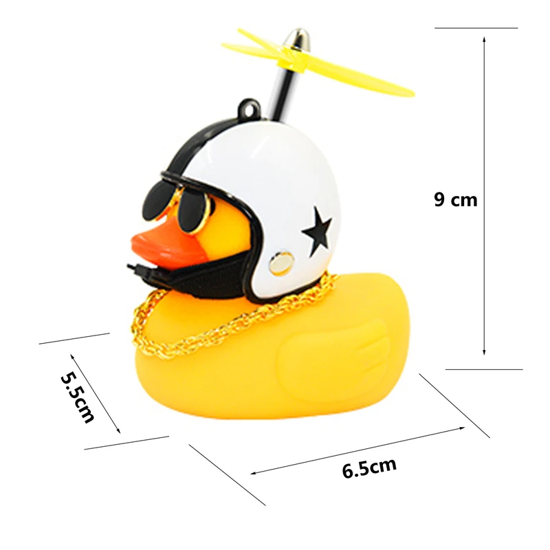 Small Yellow Duck Bike Bell With Helmet Motor Glowing Decoration Cycling Manual Horn Bicycle Accessories |
