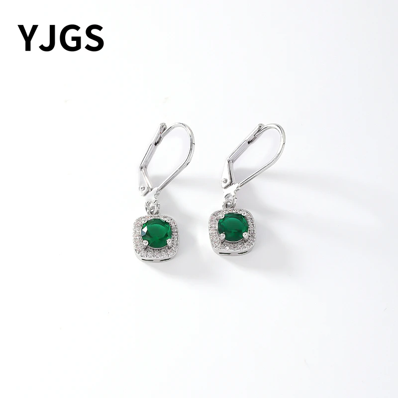 YJGS круглые серьги с цирконом модные роскошные нишевые высококачественные