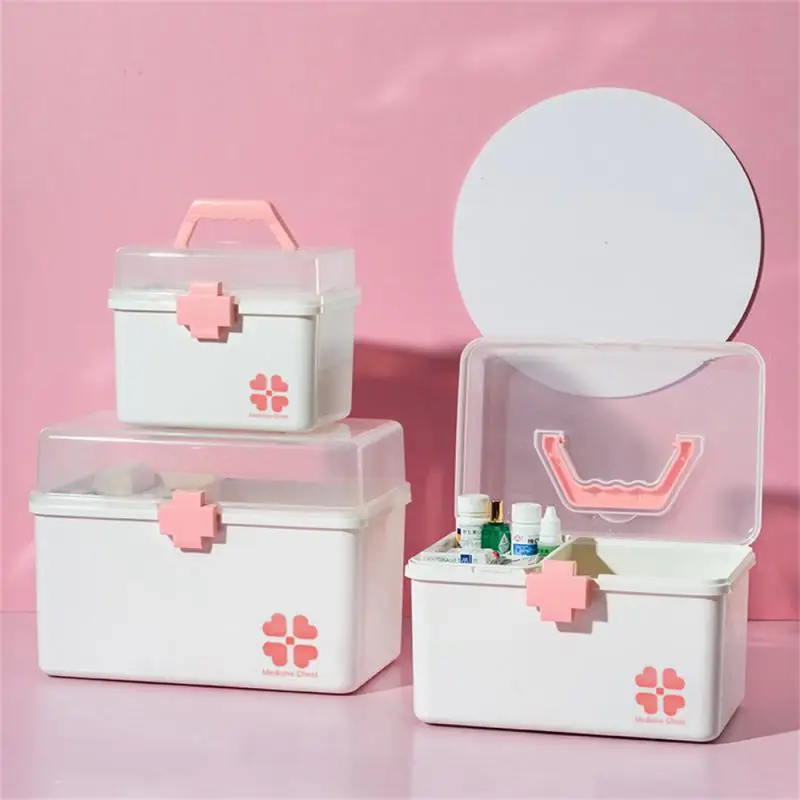 

Portable Household Medicine Storage Box Built-in Removable Convenient Kit Three Models Box Organizer House 1pc