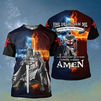 2021 new mens casual fashion 3d digital printing spring and autumn casual wear christian sweater t shirt short sleeves