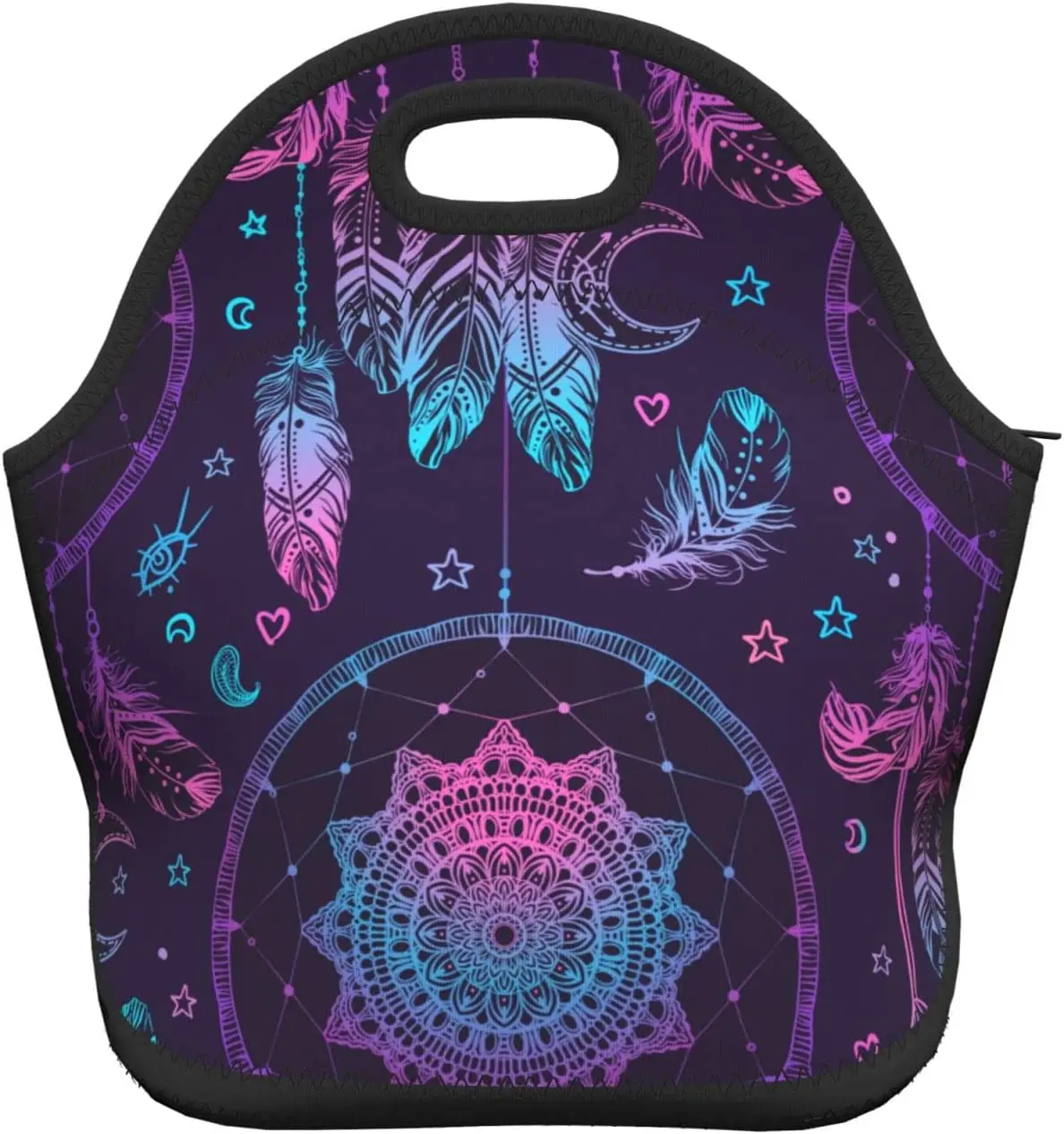 

Neoprene Lunch Bag Bohemian Style Lunch Bag Insulated Lunch Box Tote For Adult /Kids /Travel/Picnic/Work