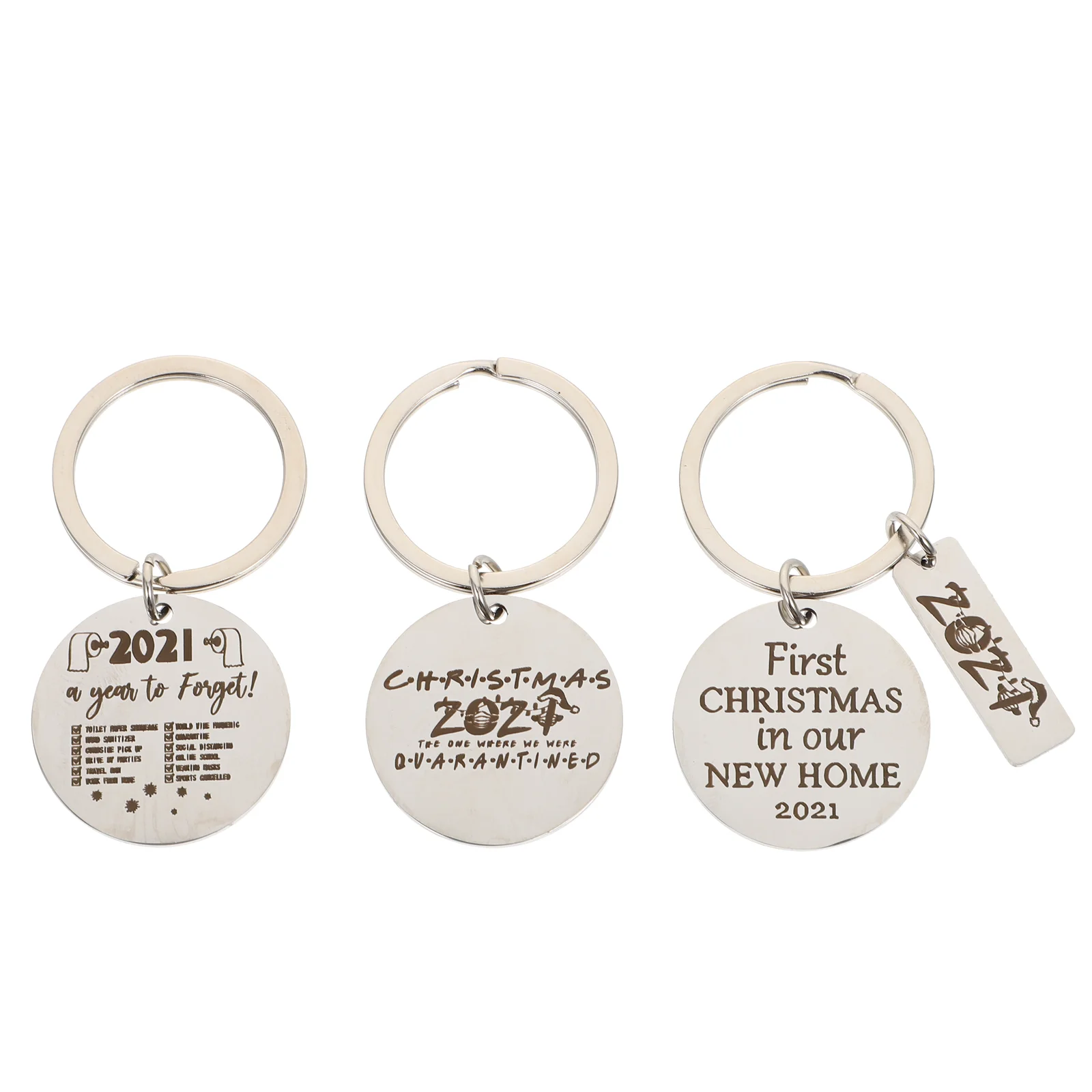 

3Pcs Meaningful Sentence Keychain Creative Key Pendant Christmas Gift