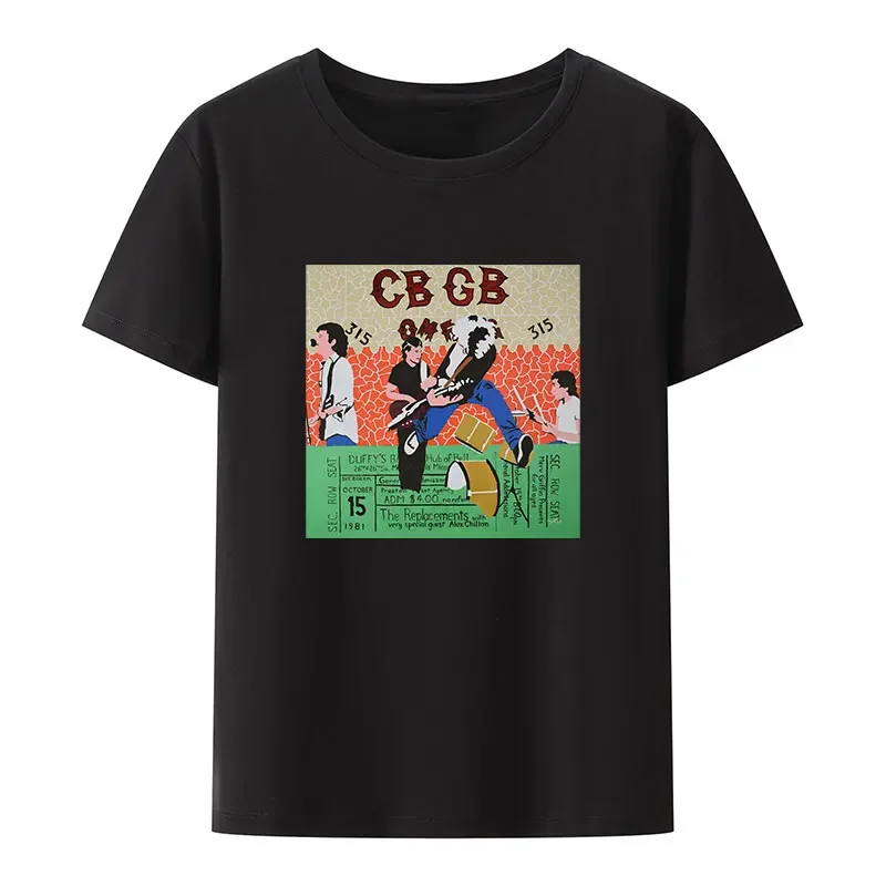 Классическая футболка с принтом Cbgb Omfug в стиле хип-хоп рок-группа уличная модная