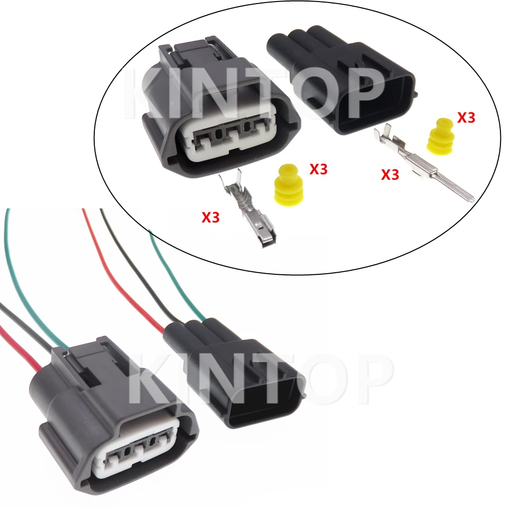 

1 Set 3 Pins Car Waterproof Connector 6189-0779 Auto High Voltage Pack Ignition Coil Wiring Harness Socket For BYD Nissan