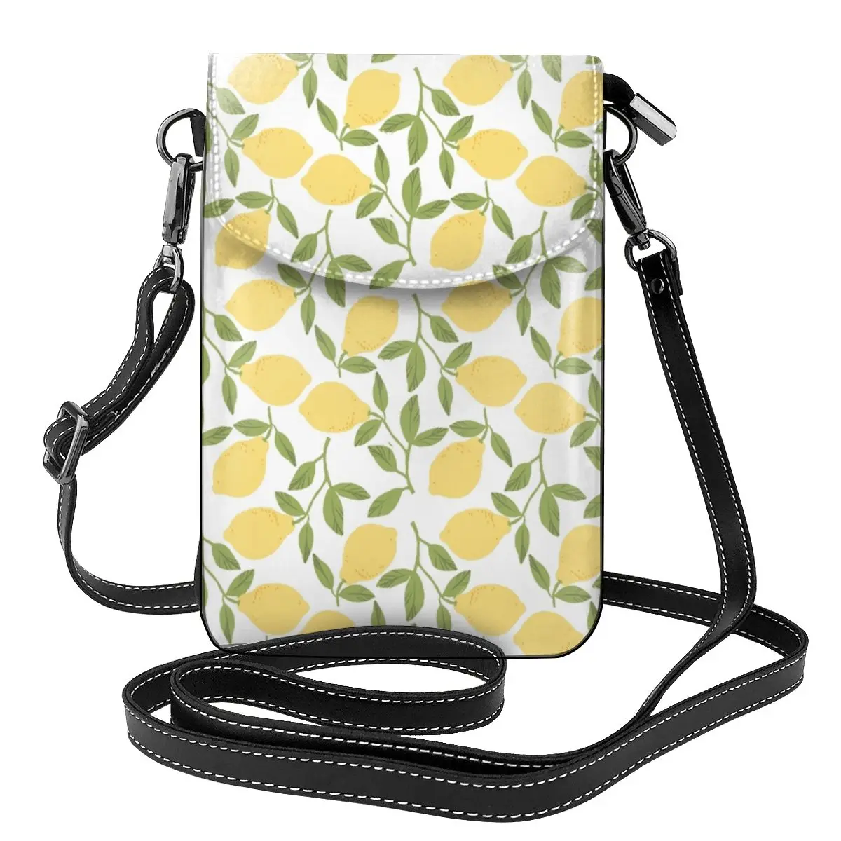 

Lemon Drawing Shoulder Bag Summer Yellow Fruit Funny Leather Office Women Bags Woman Gifts Purse