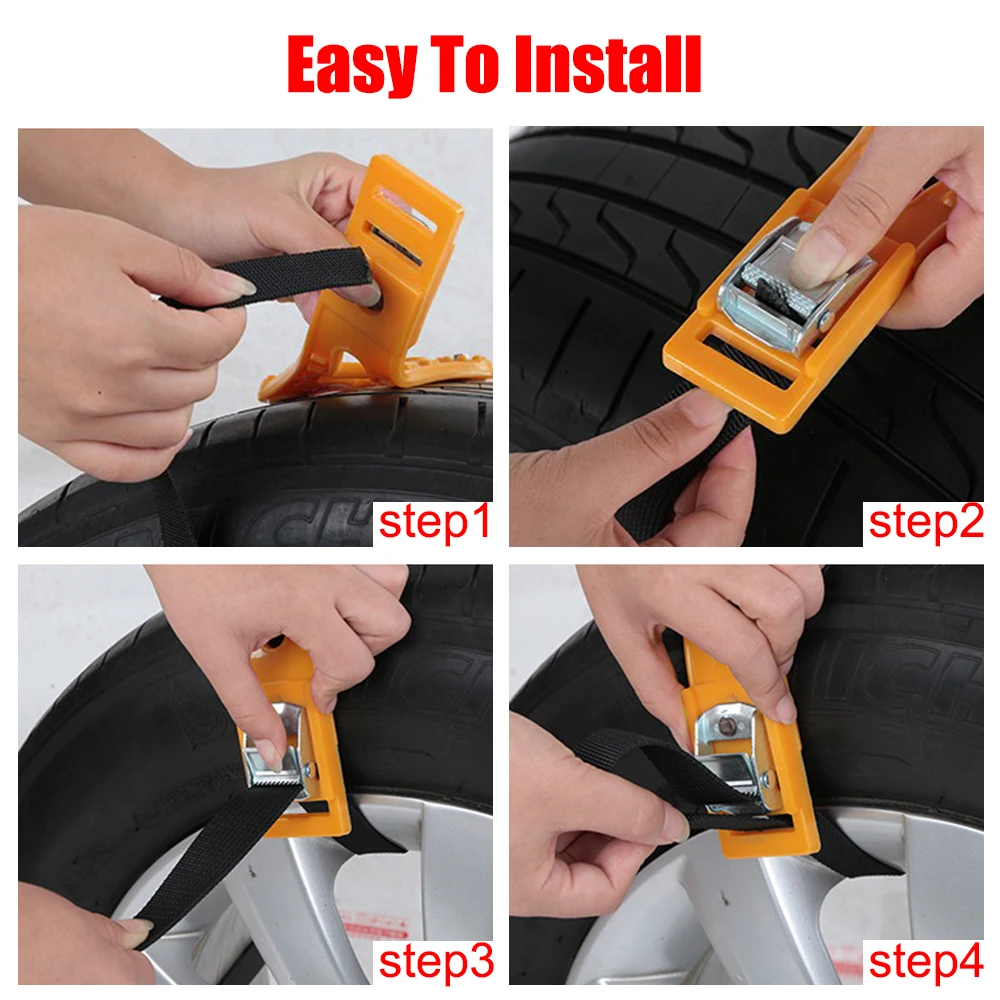 1 шт./комплект автомобильные противоскользящие цепи из ТПУ с двойной пряжкой