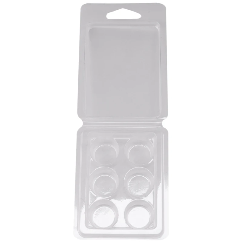 

50 упаковок, контейнеры для расплава воска, 6 пустых пластиковых форм для расплава воска, квадратные/сердечные/искусственные для расплавов в...