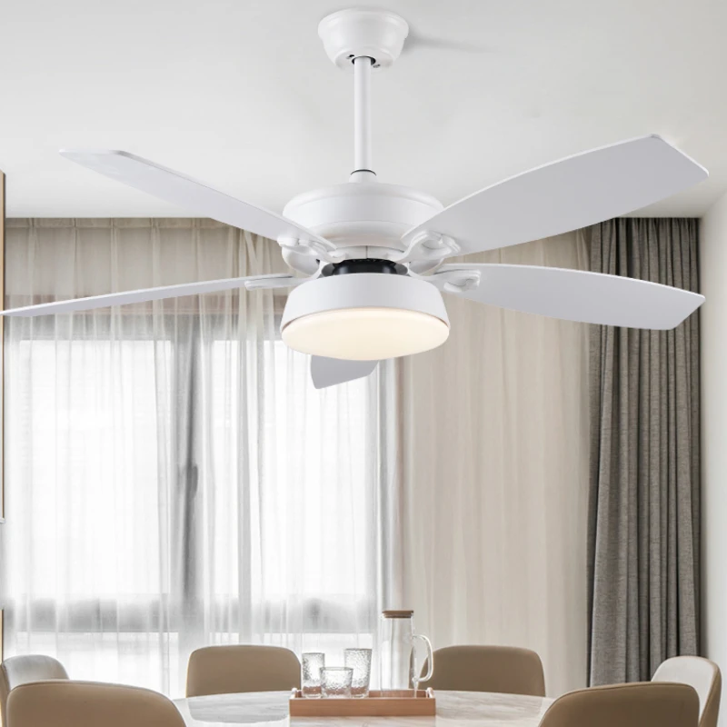 

Nordic Vintage LED Ceiling Fan Light Iron Art 220V Lampshade Household Home Bedroom Decoration Dining Room Fan Lighting Fixtures