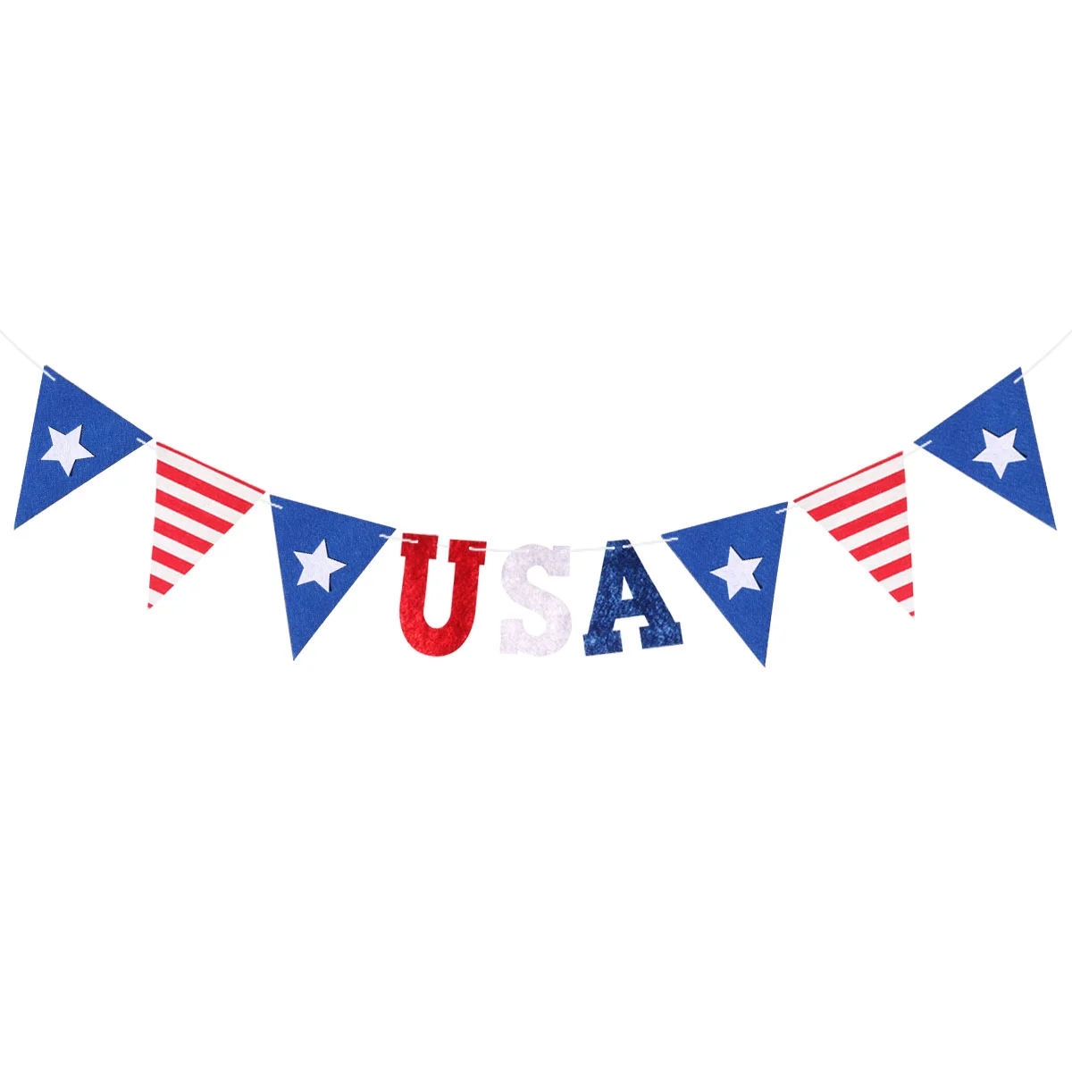 

1 Pc Banner Color American Flag Burgee Decoration Pennant for Parade America Independence Day