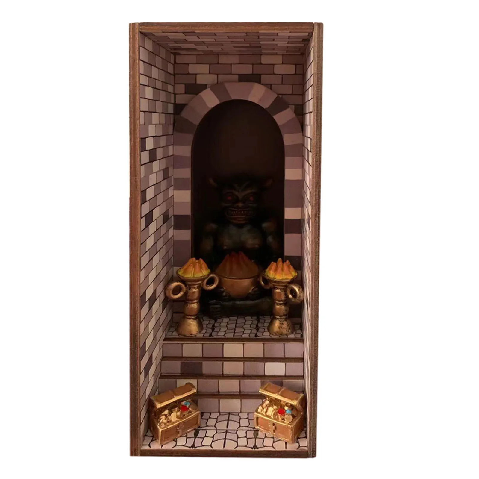 

BookNook Model Bookcase Shelf Insert Decoration Book With Light Home Decor