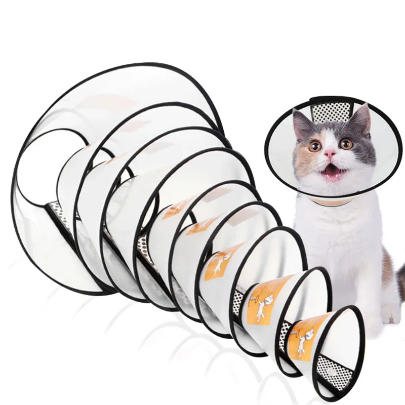 

Pet Protective Cover Anti-bite Ring Cat Collar Pet Collar Single Color General Purpose Four Seasons Anti-bite Dog Grooming Cover