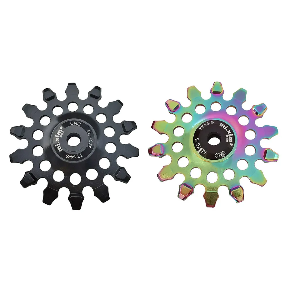 

Bicycle Ceramic Derailleur Narrow Wide Pulley Jockey Wheel 14T 7-12 Speed Positive Negative Tooth Guide Wheel Discharge Sediment