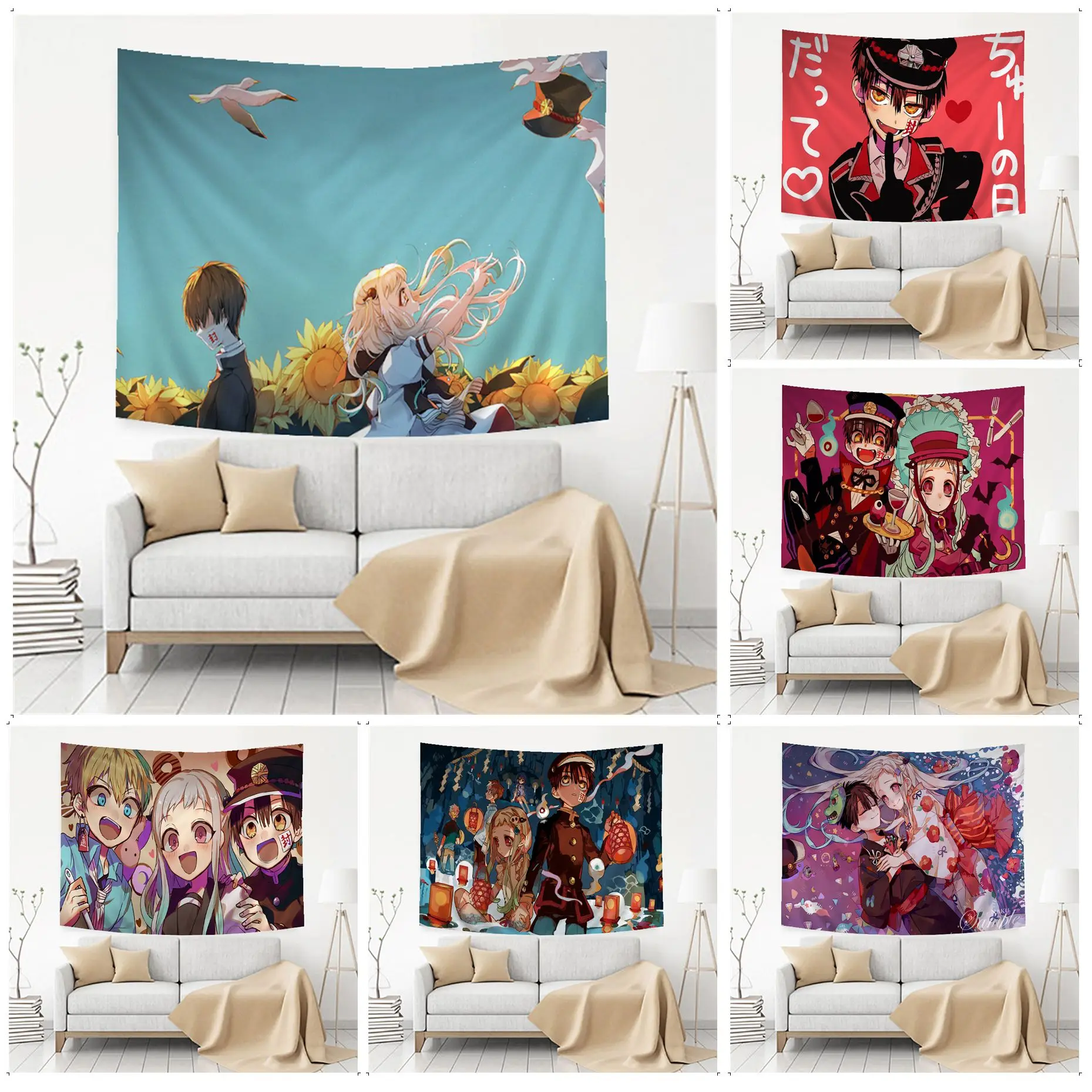 

Anime Toilet-bound Hanako-kun Hippie Wall Hanging Tapestries Wall Hanging Decoration Household Japanese Tapestry