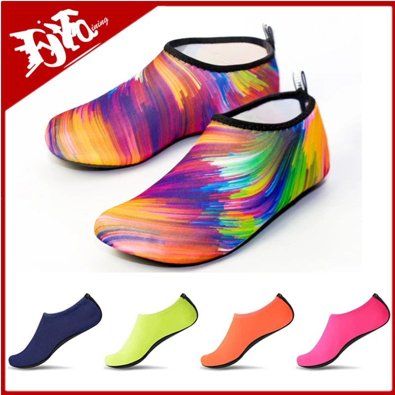 

Кроссовки унисекс, летние, Нескользящие, с плоской подошвой, для плавания, пляжа