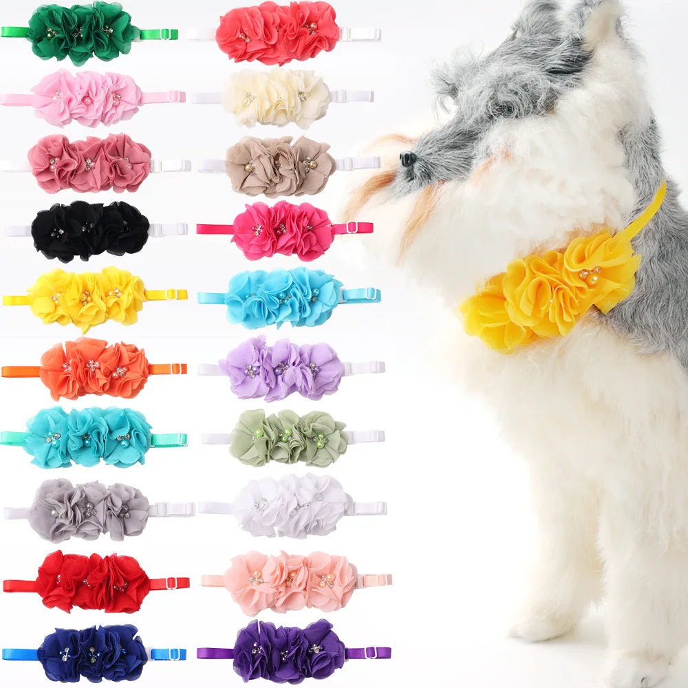 

30/50pcs Cat Dog Bow Ties Pet Bows Collar Small Dog Cat Bowtie Middle Dog Grooming Accessories Pet Supplies 20 colours