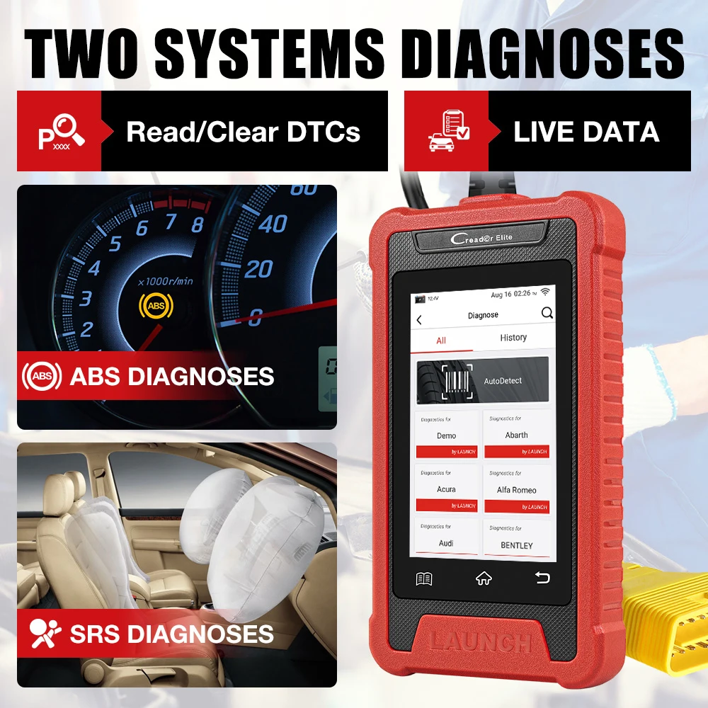Автомобильный диагностический инструмент LAUNCH X431 CRE202 OBD2 автомобильный для