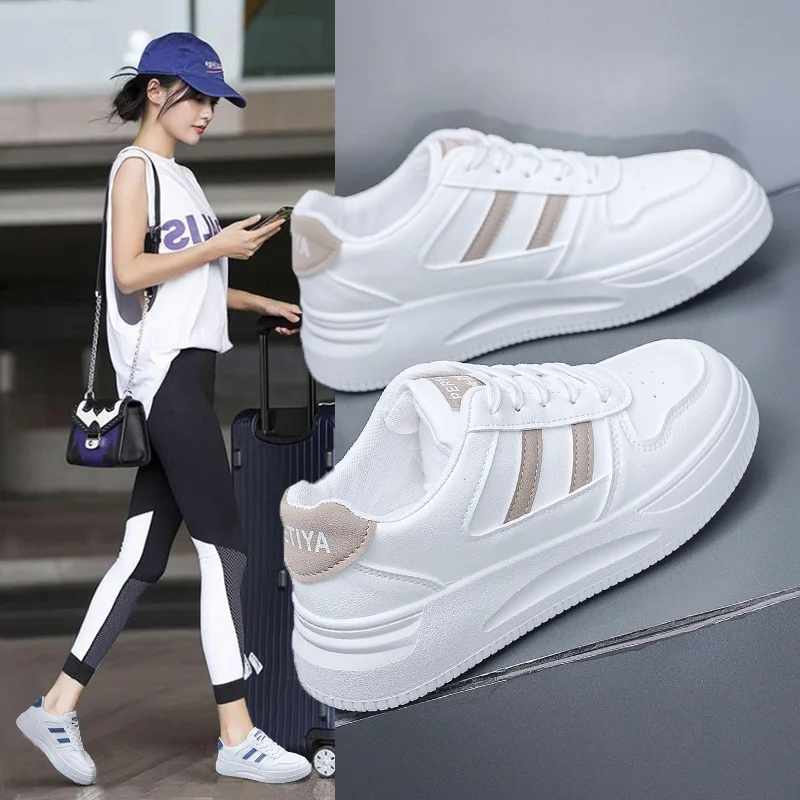 

2023 Autumn New Little White Shoes Womens Versatile Breathable Shoes Lightweight Casual Sports Running Womens Shoes