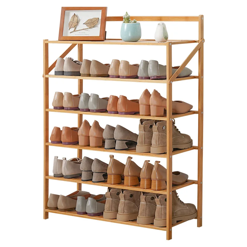 

Simple shoe shelf door home multilayer dustproof storage student dormitory dormitory small free installation folding shoe cabine
