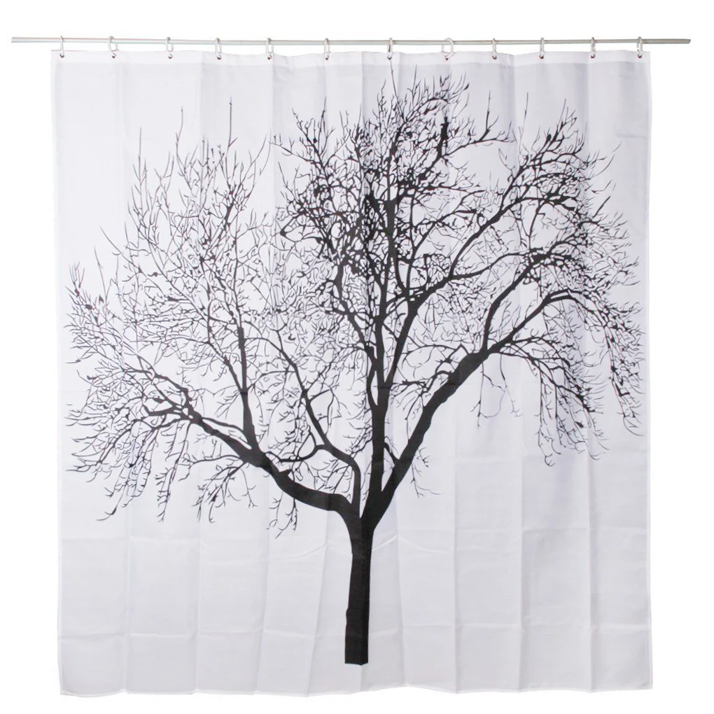 

Дизайнерская душевая занавеска с рисунком дерева для дома, ванной комнаты, изолирующая ванна или душ, для защиты пространства для конфиденц...